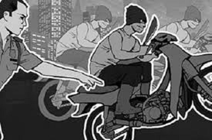 Ilustrasi Pencurian Motor (Jawa Pos)