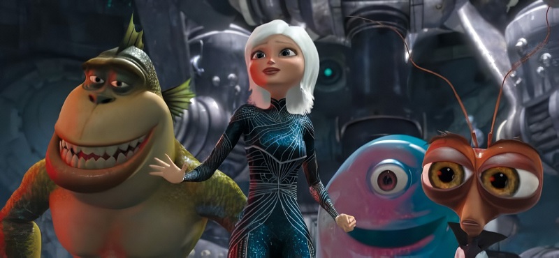 Salah satu rekomendasi film animasi yang seru ditonton anak-anak, Monsters vs Aliens (imdb.com)