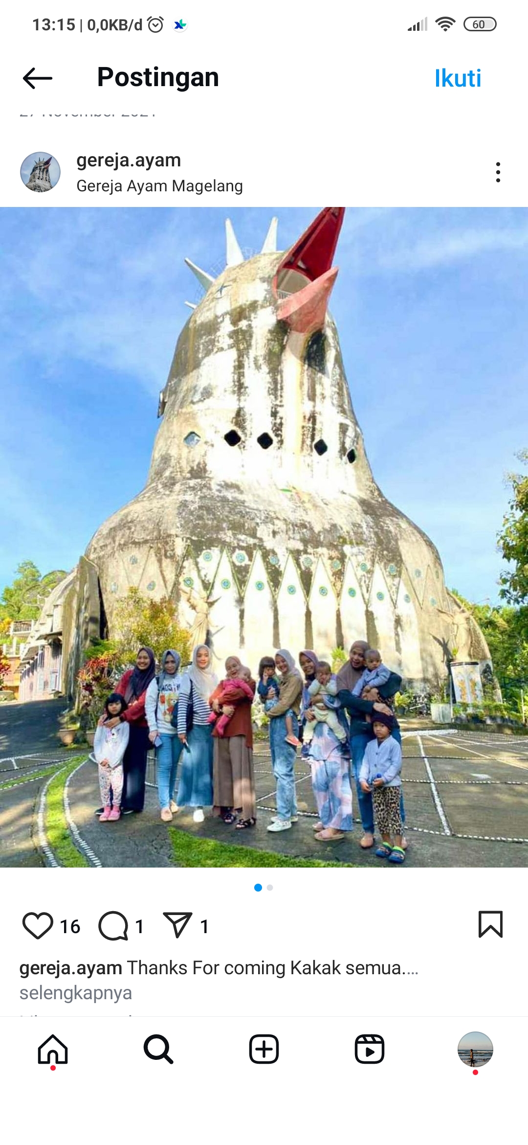 Gereja Ayam yang unik dan menarik