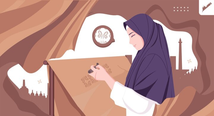 Ilustrasi pelaku usaha batik. (Freepik.com)