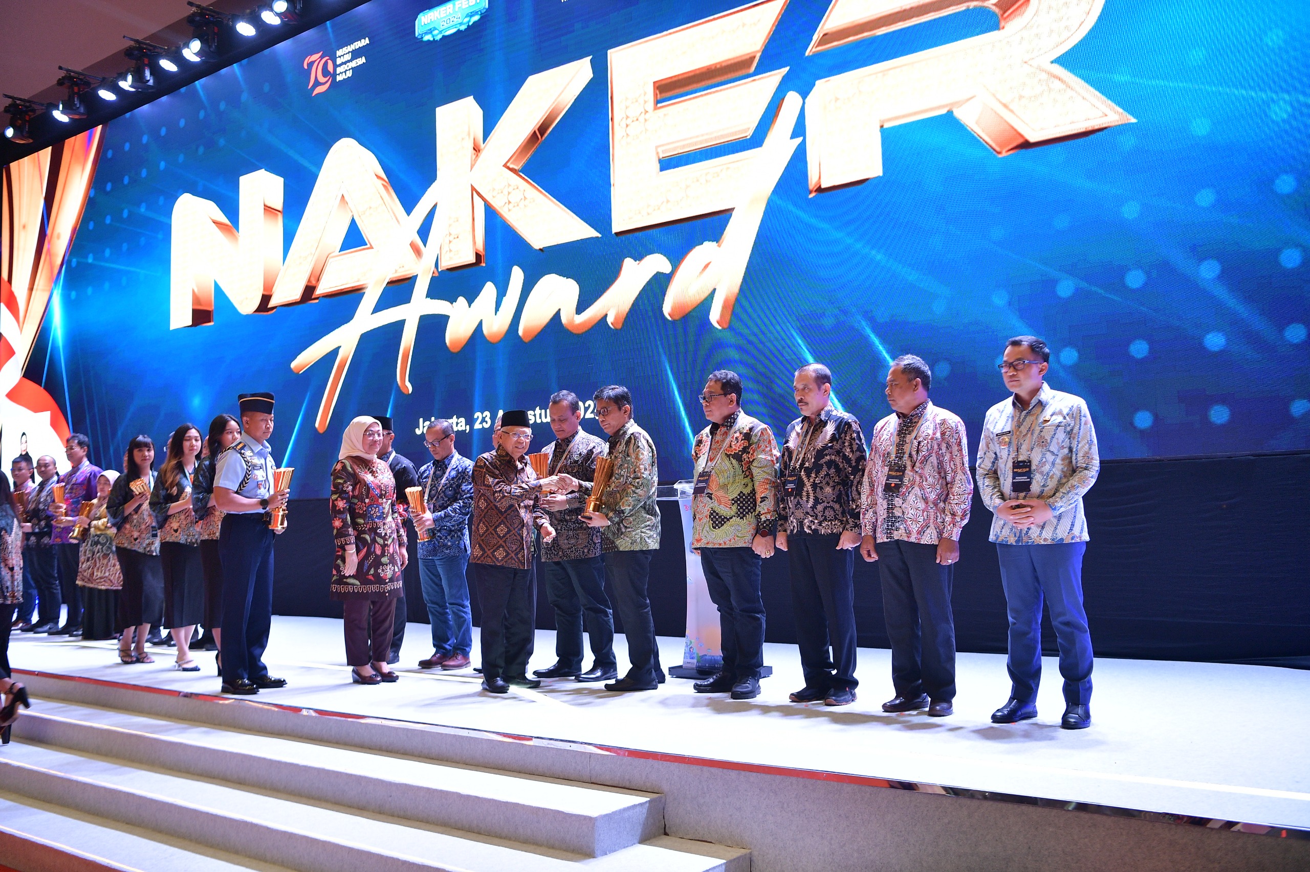 BERGENGSI: Suasana penyerahan penghargaan Zero Accident Awards 2024, Jumat (23/8). (KEI UNTUK JPRM)