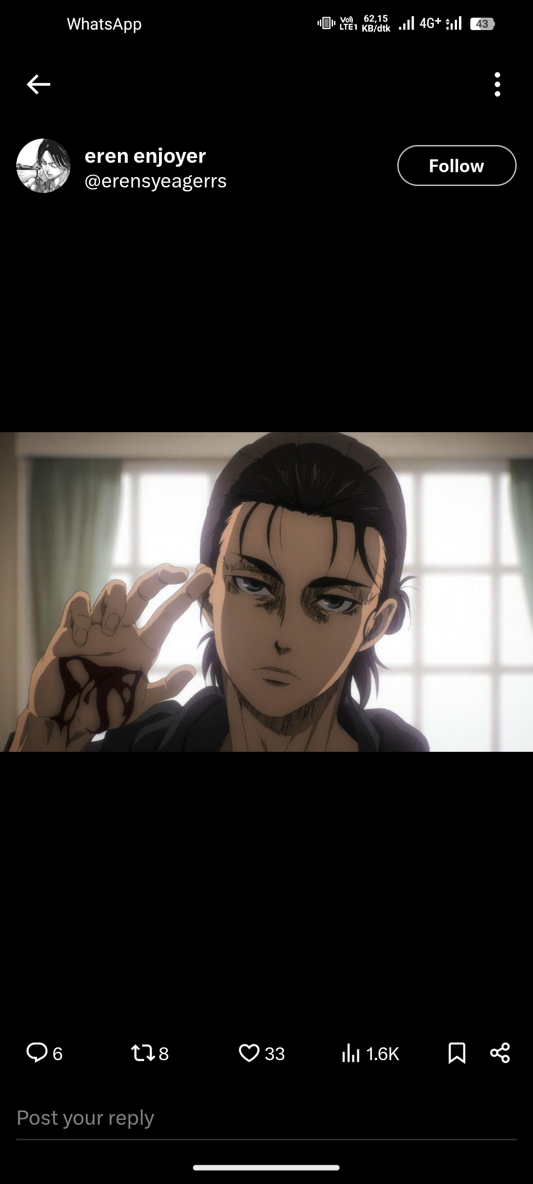 Eren Yeager, Attack on Titan