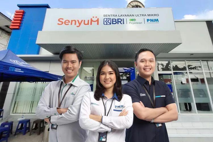 BERKOLABORASI: BRI bersama PNM dan Pegadaian komitmen memberikan pelayanan keuangan terhadap masyarakat.