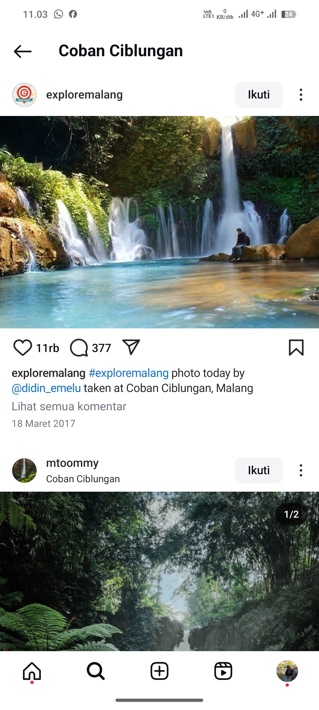 Coban Ciblungan, Malang