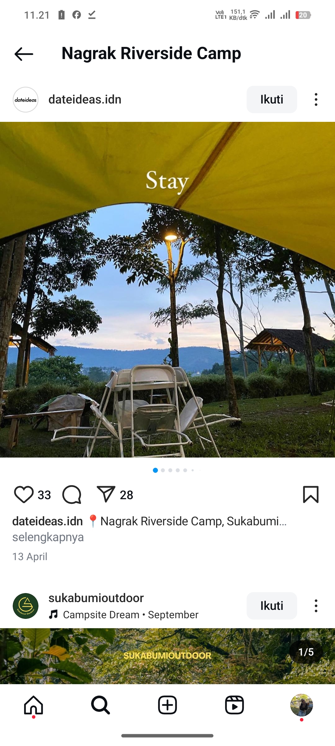 Nagrak Riverside Camp, Sukabumi