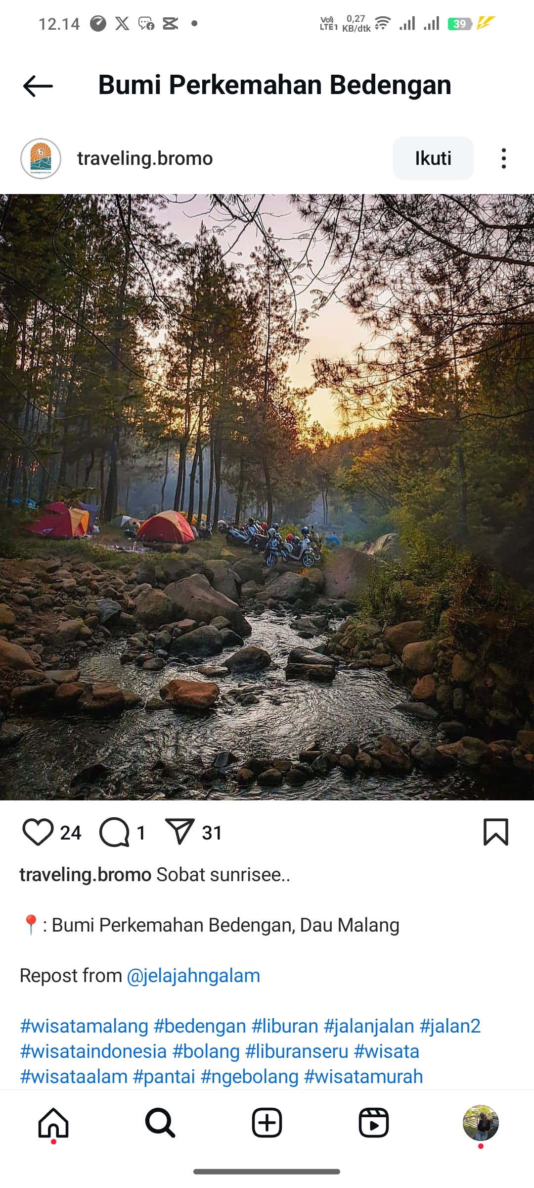 Bumi Perkemahan Bedengan, Dau Malang