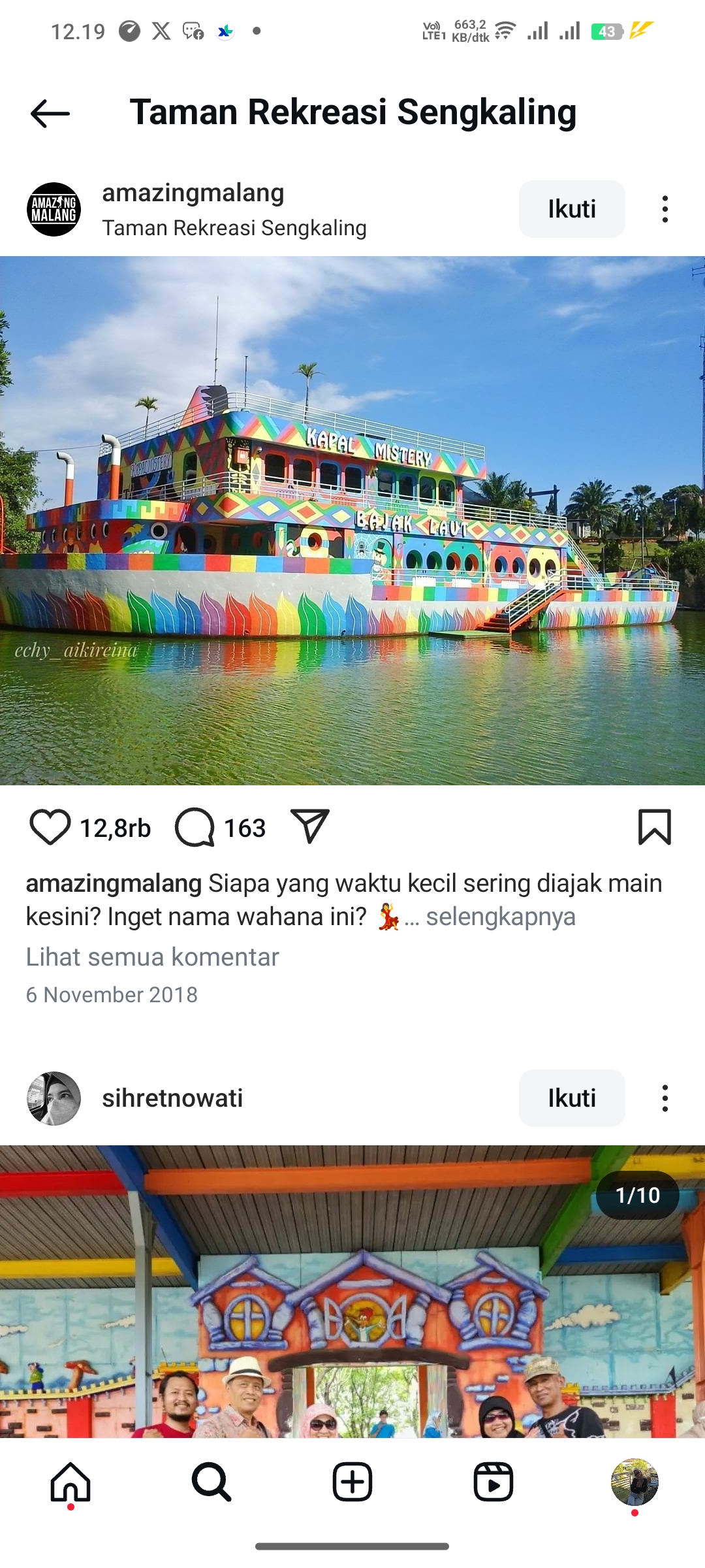 Salah Satu Spot Menarik di Taman Rekreasi Sengkaling