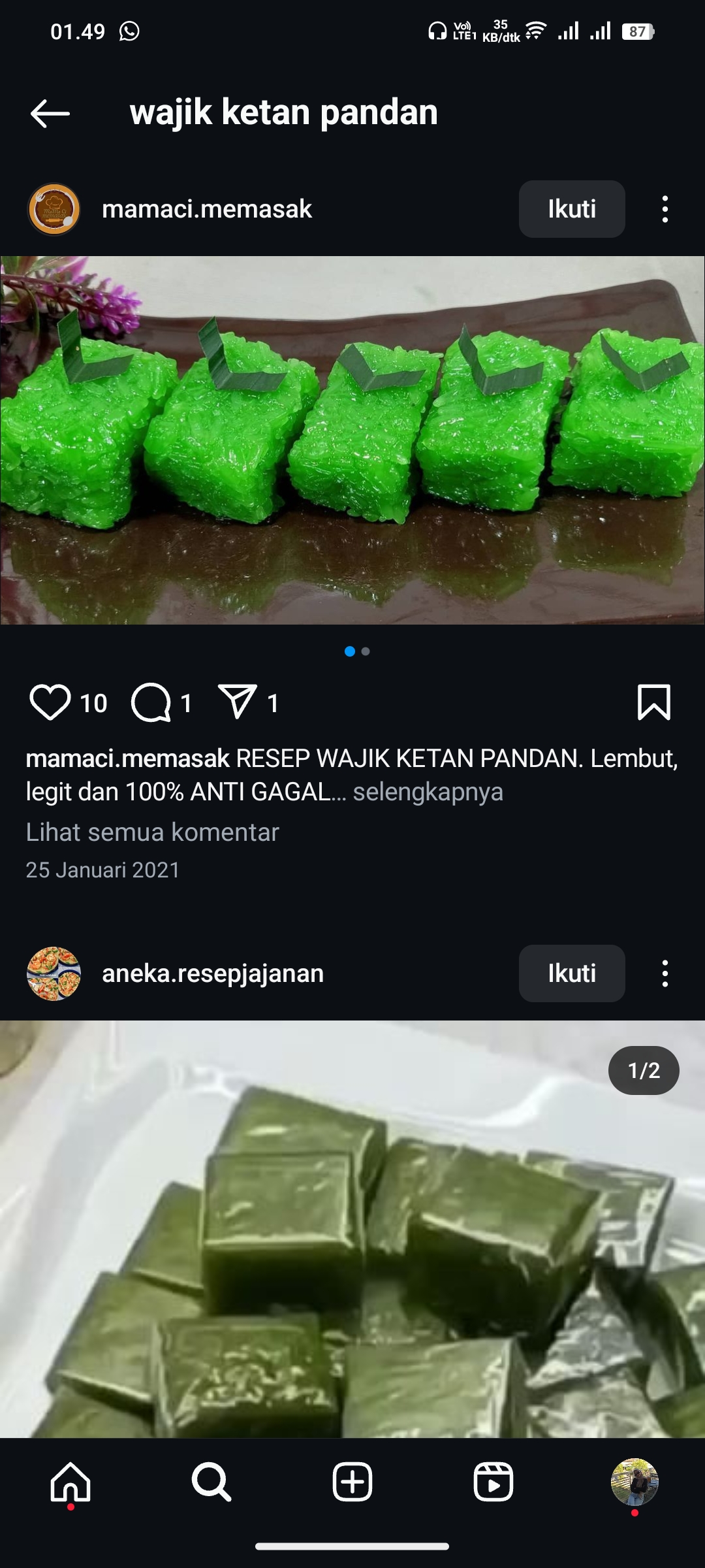 Wajik Ketan Pandan