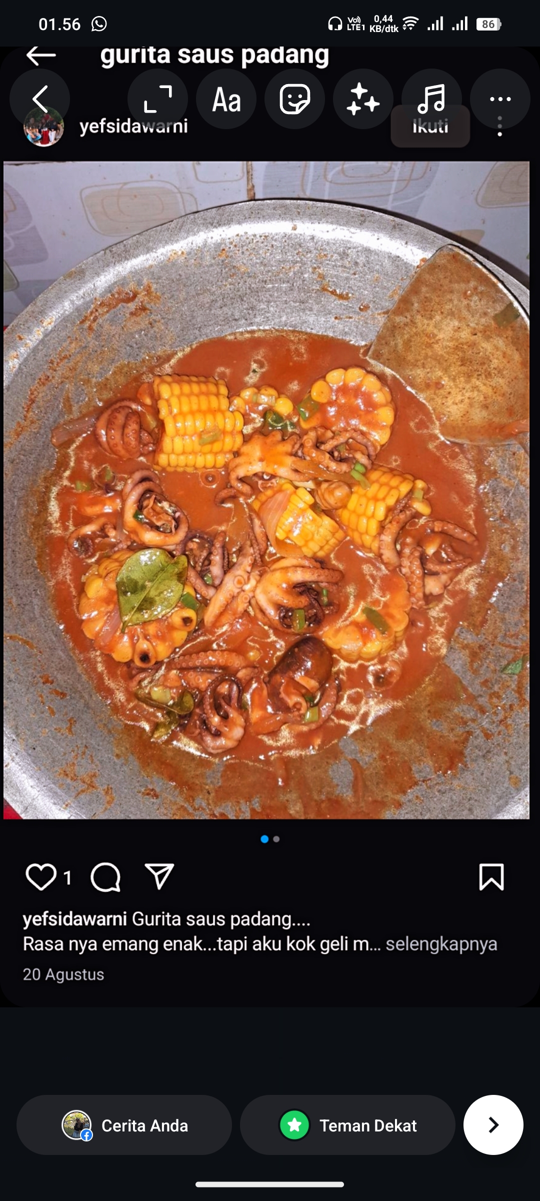 Gurita Saus Padang