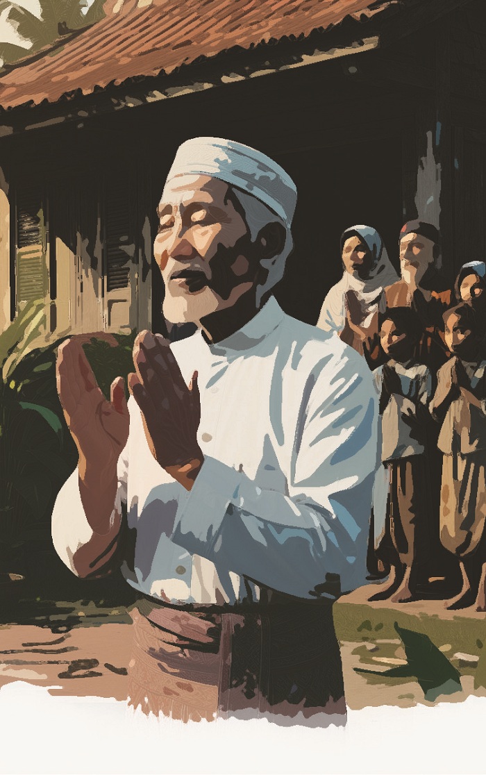 Ilustrasi cerpen Kiai AS oleh M. Syahirul Ezzy