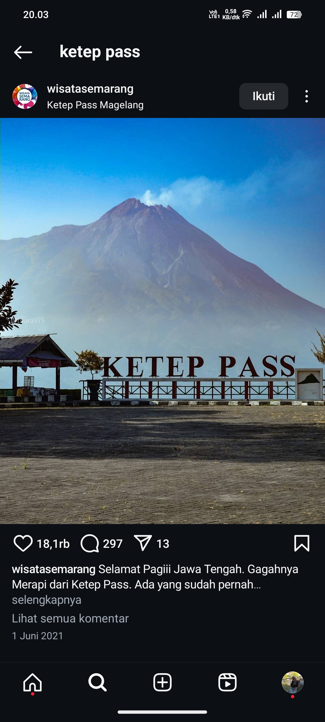 Ketep Pass, Magelang