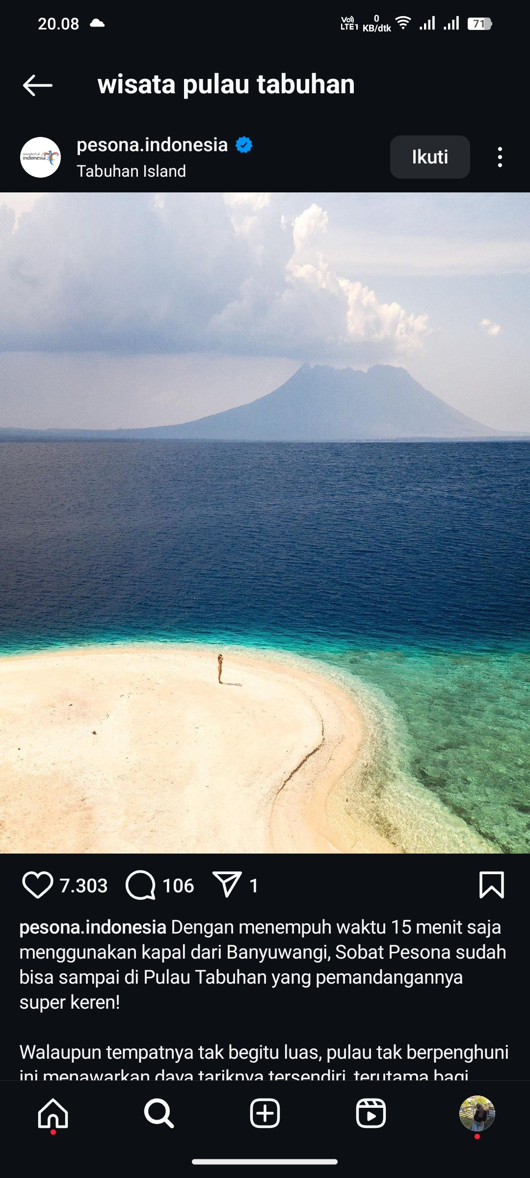 Pulau Tabuhan, Banyuwangi