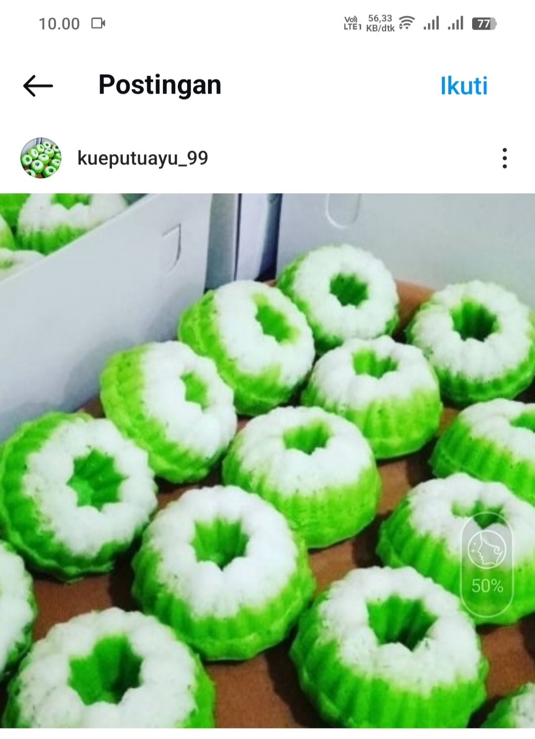 Kue Putu Ayu Pandan