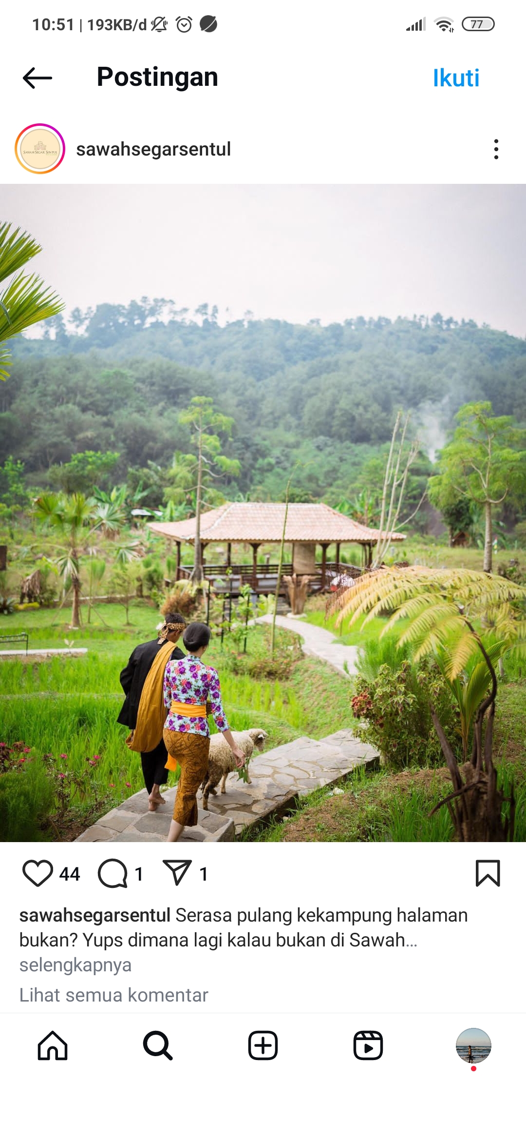 Sawah Segar sentul, atau kampung Sawah Sentul