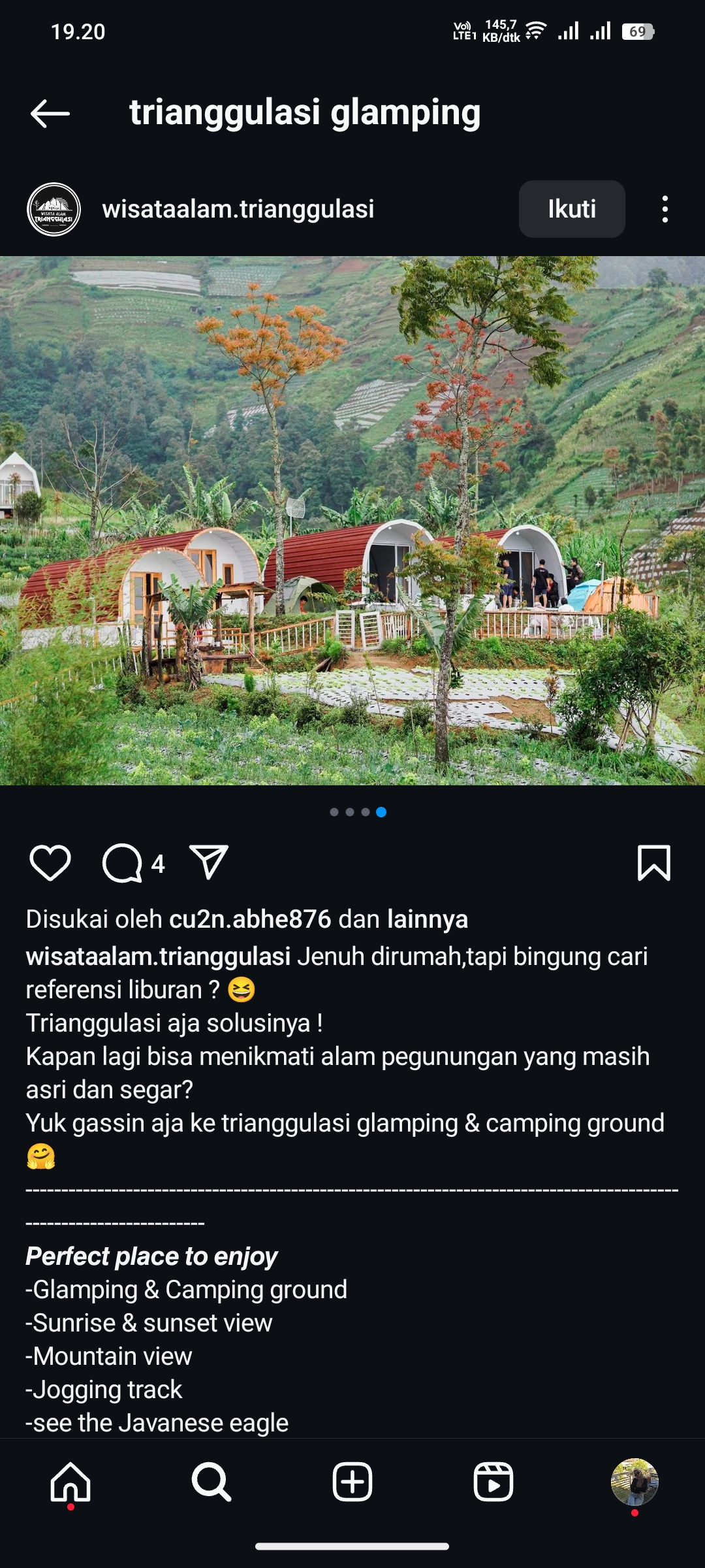 Trianggulasi Glamping, Magelang