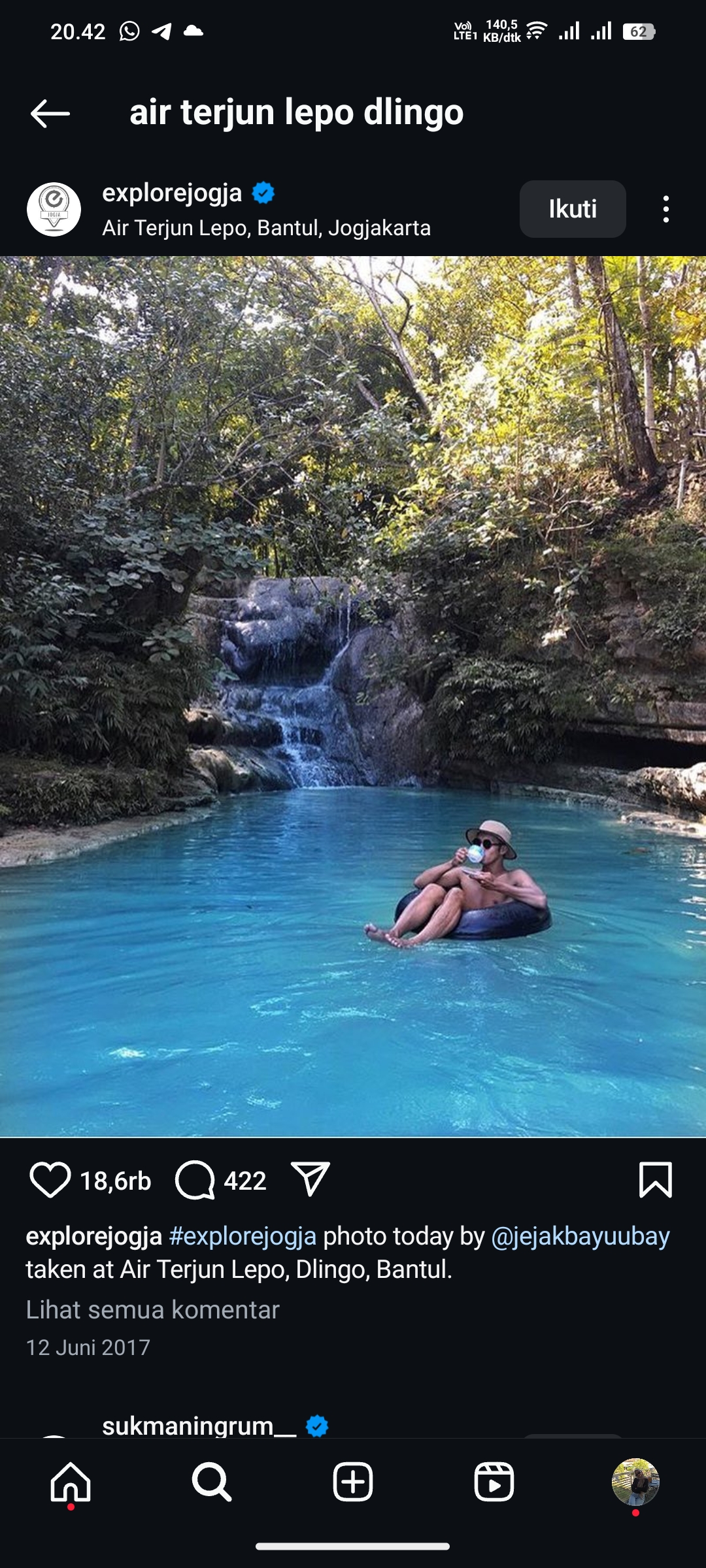 Air Terjun Lepo Dlingo, Yogyakarta