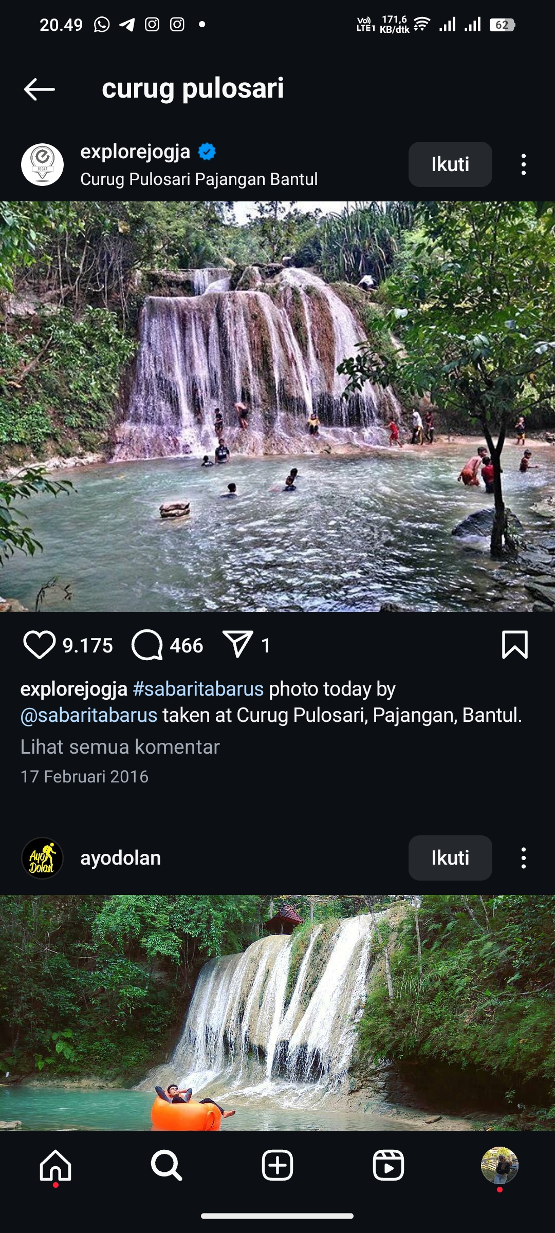 Curug Pulosari, Yogyakarta