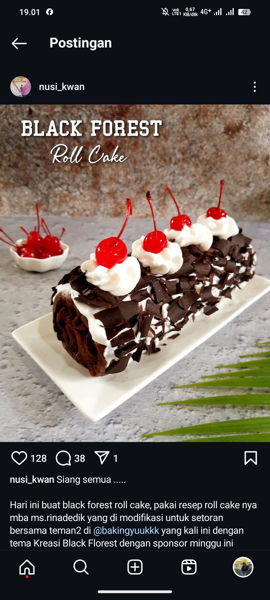 Black Forest Roll Cake