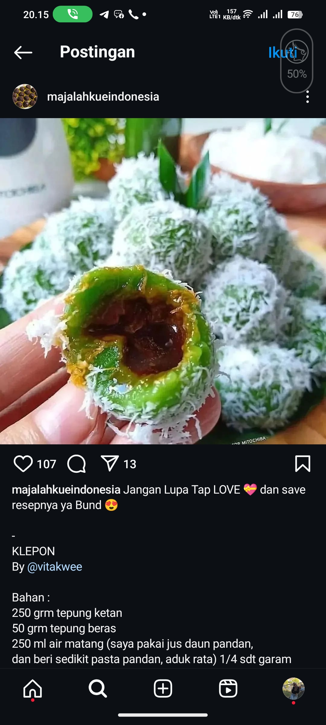 Klepon, Kudapan Tradisional Indonesia