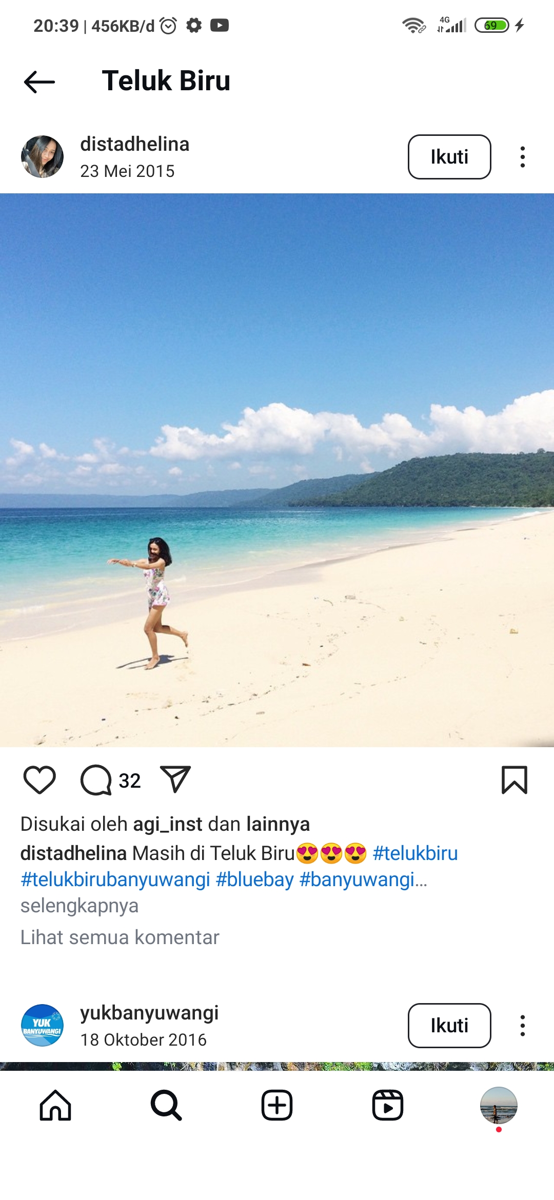 Liburan di Teluk biru memang menakjubkan