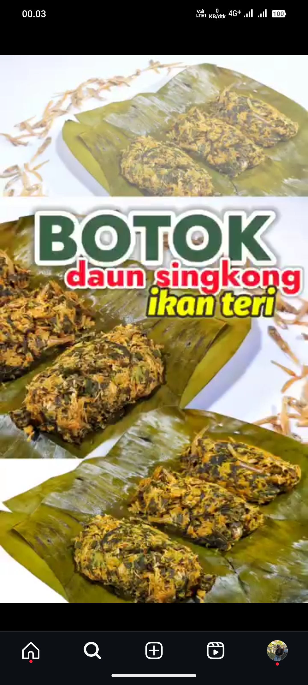 Botok Daun Singkong Teri