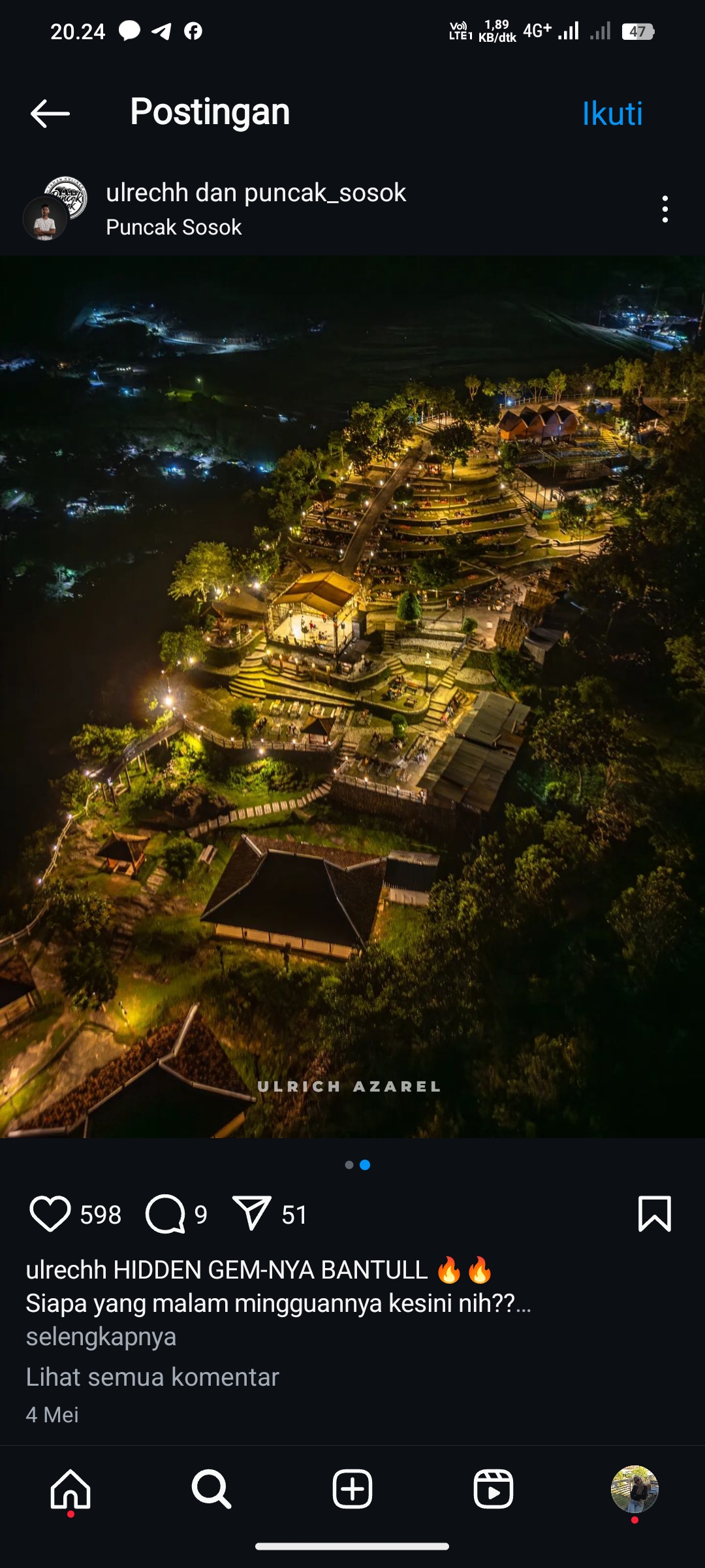 Puncak Sosok, Bantul