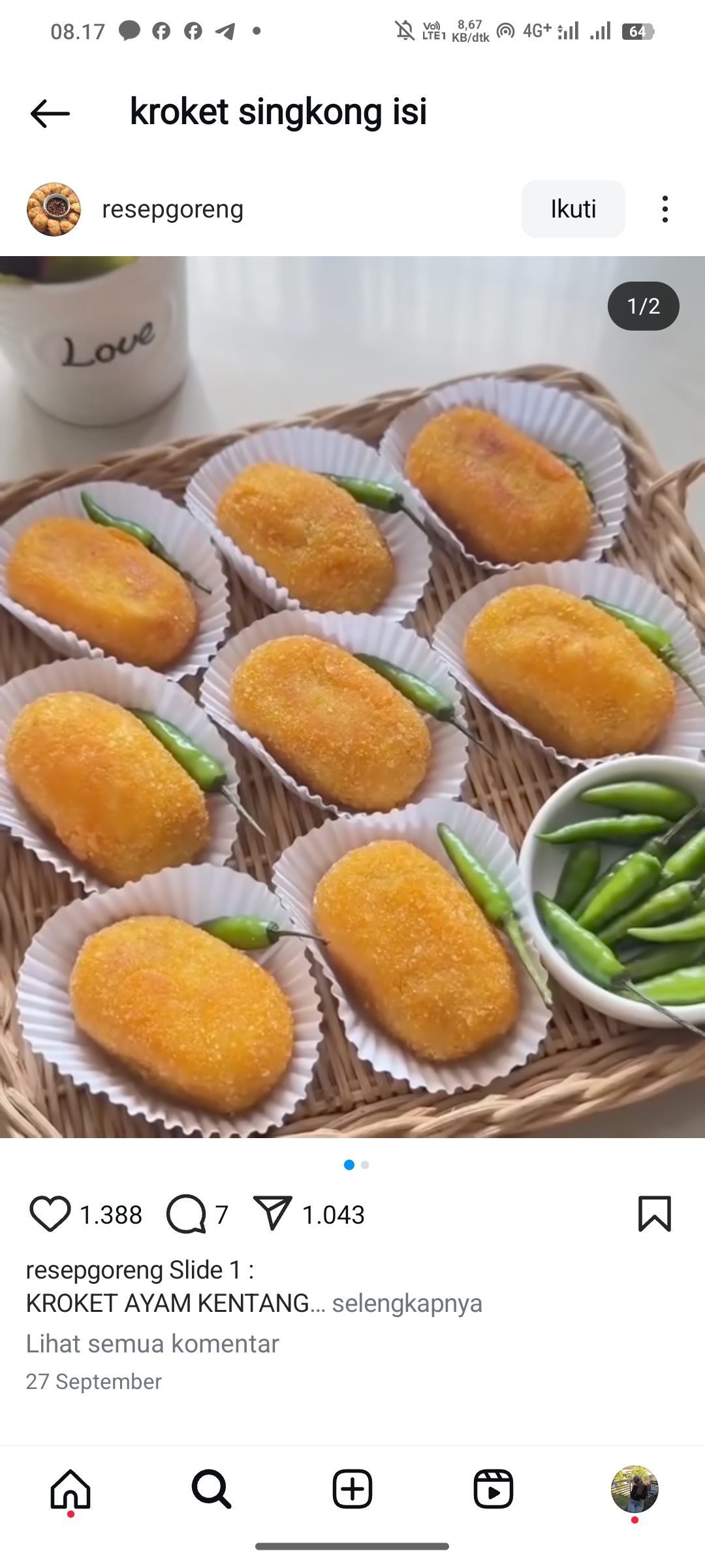 Kroket Singkong