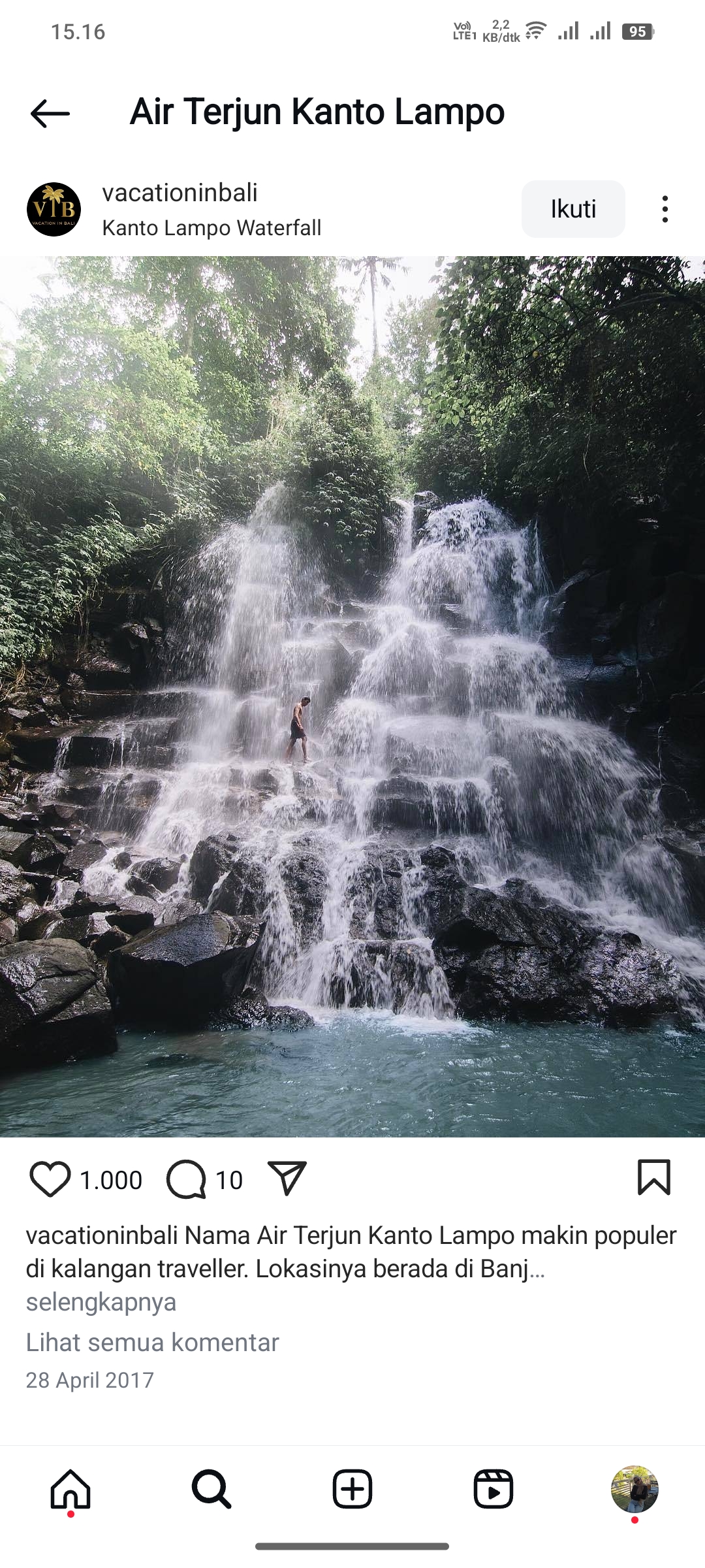Air Terjun Kanto Lampo, Bali