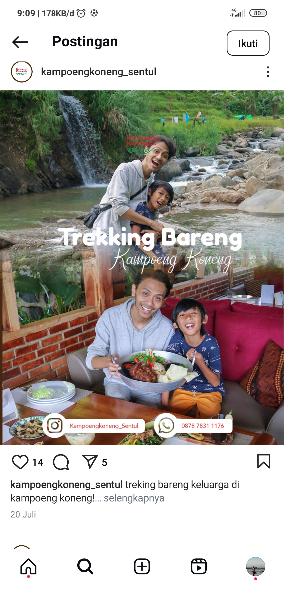 Menikmati keseruan Liburan di  Kampoeng Koneng Sentul