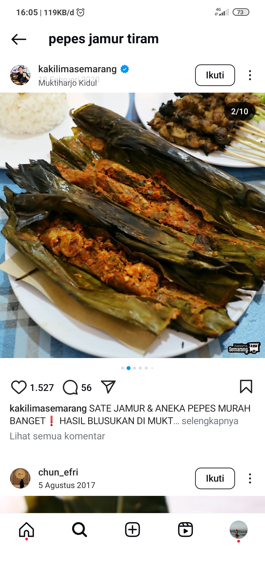 Rasakan nikmatnya Pepes Jamur Tiram