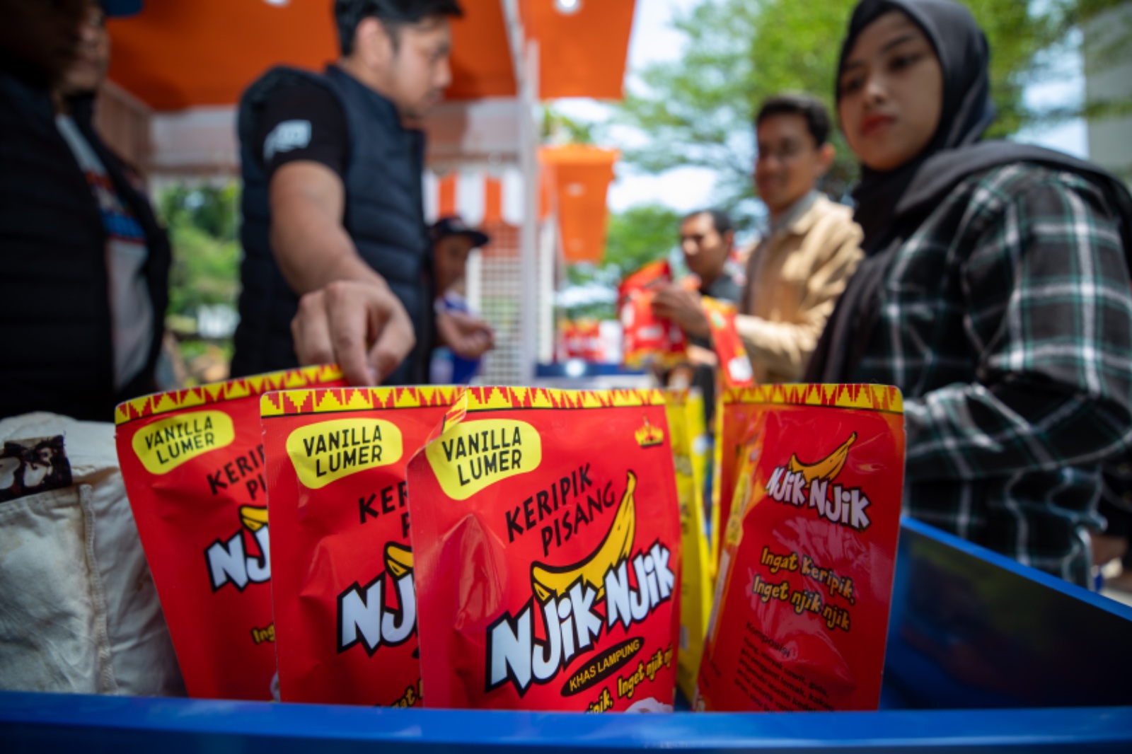 MENARIK: Kemasan keripik pisang Njik Njik dari Bakauheni, Lampung berkembang pesat berkat support pendampingan BRI