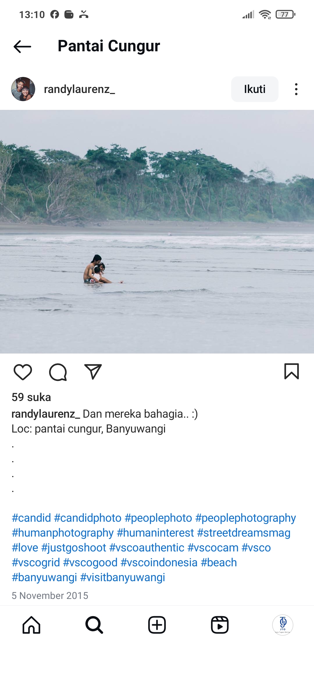Taman Nasional Alas Purwo punya banyak wisata.