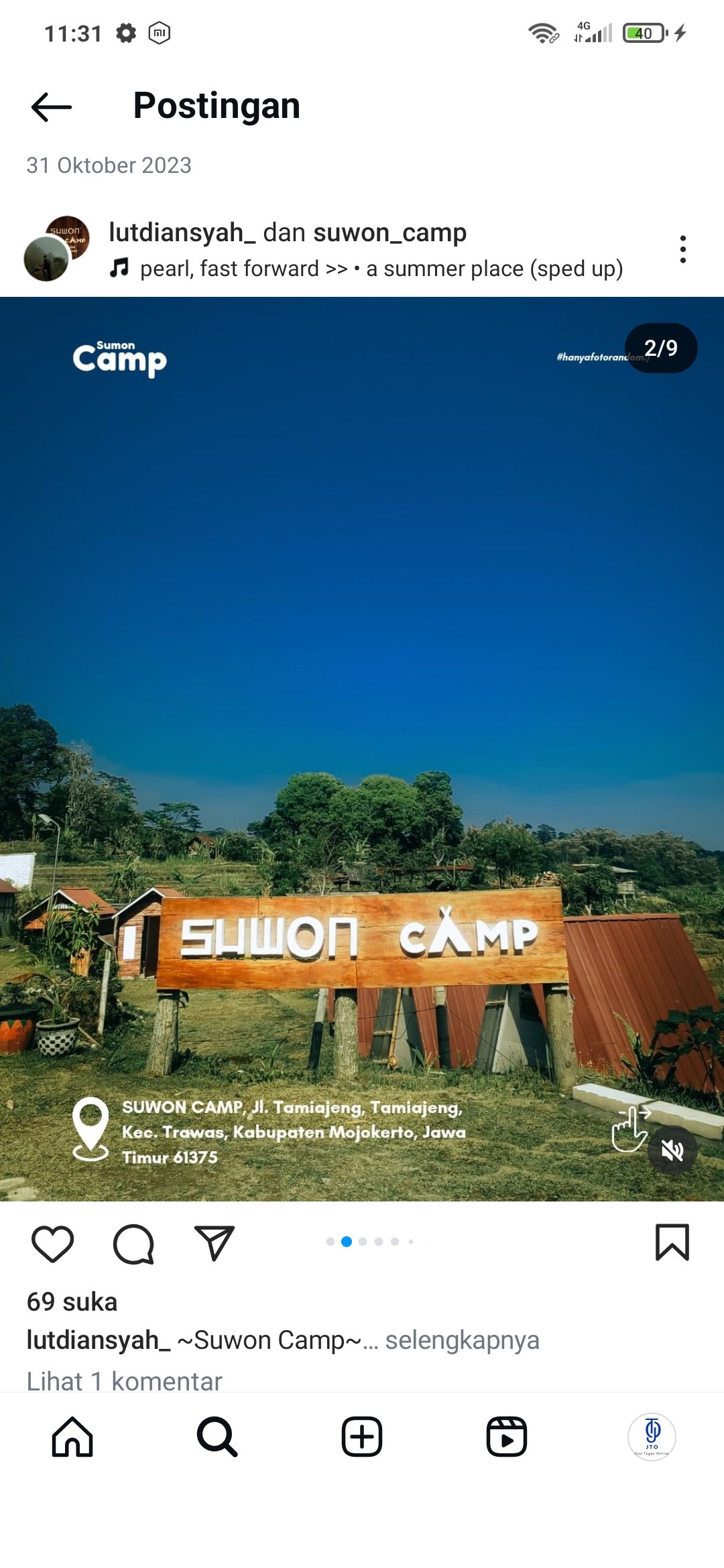 Camping di Suwon Camp akan membuat pikiran kita tenang