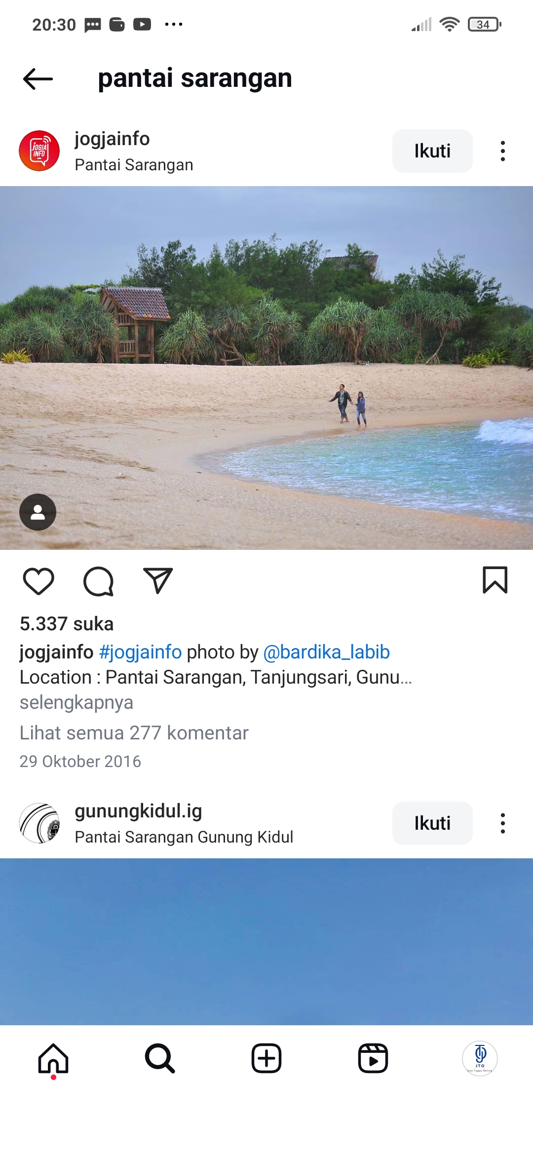 Siapa yang gak pengen ke pantai Sarangan