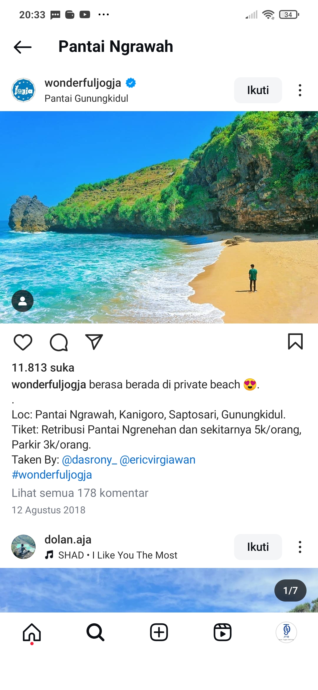 Pantai Ngrawah Jogja