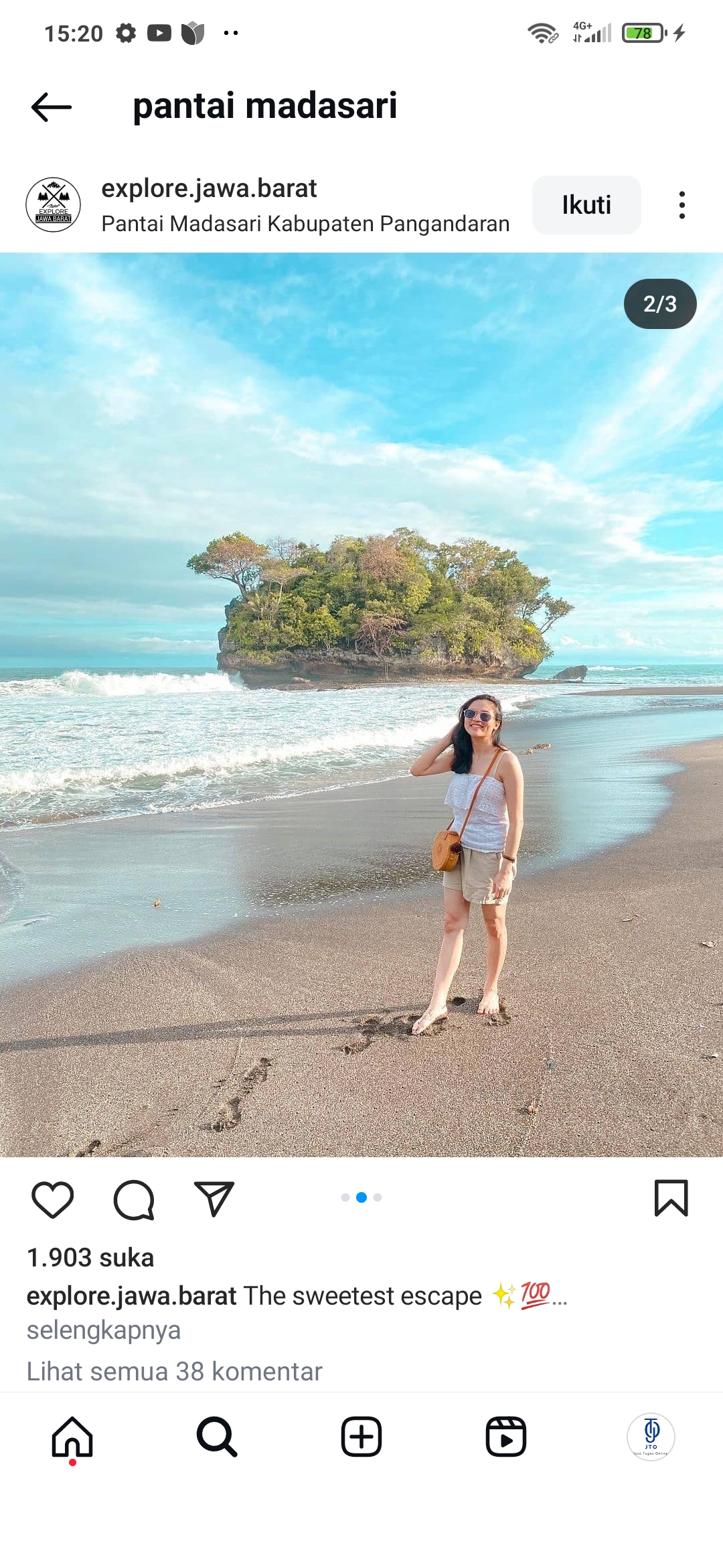 Pantai Madasari dengan keindahannya