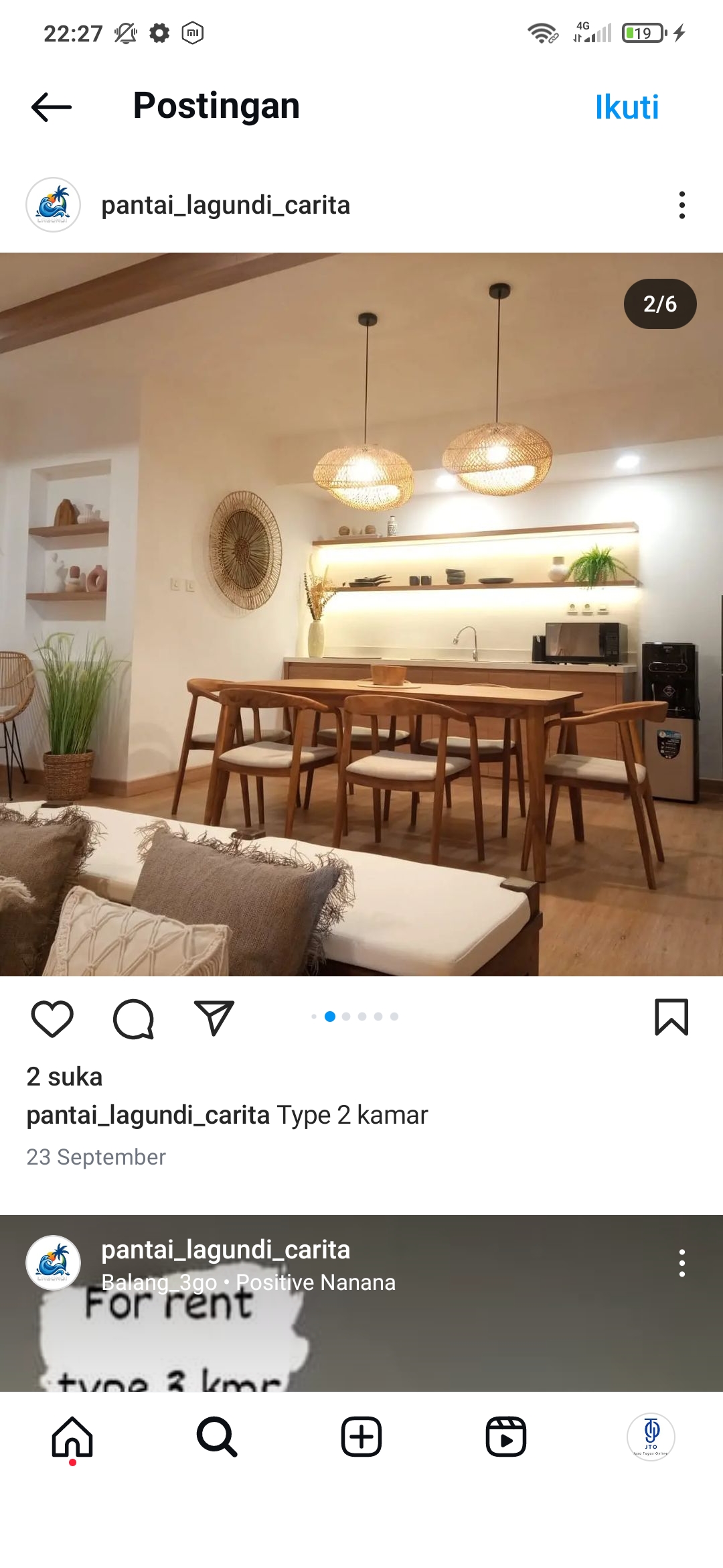 Salah Satu Ruangan di Villa Lagundi Cerita