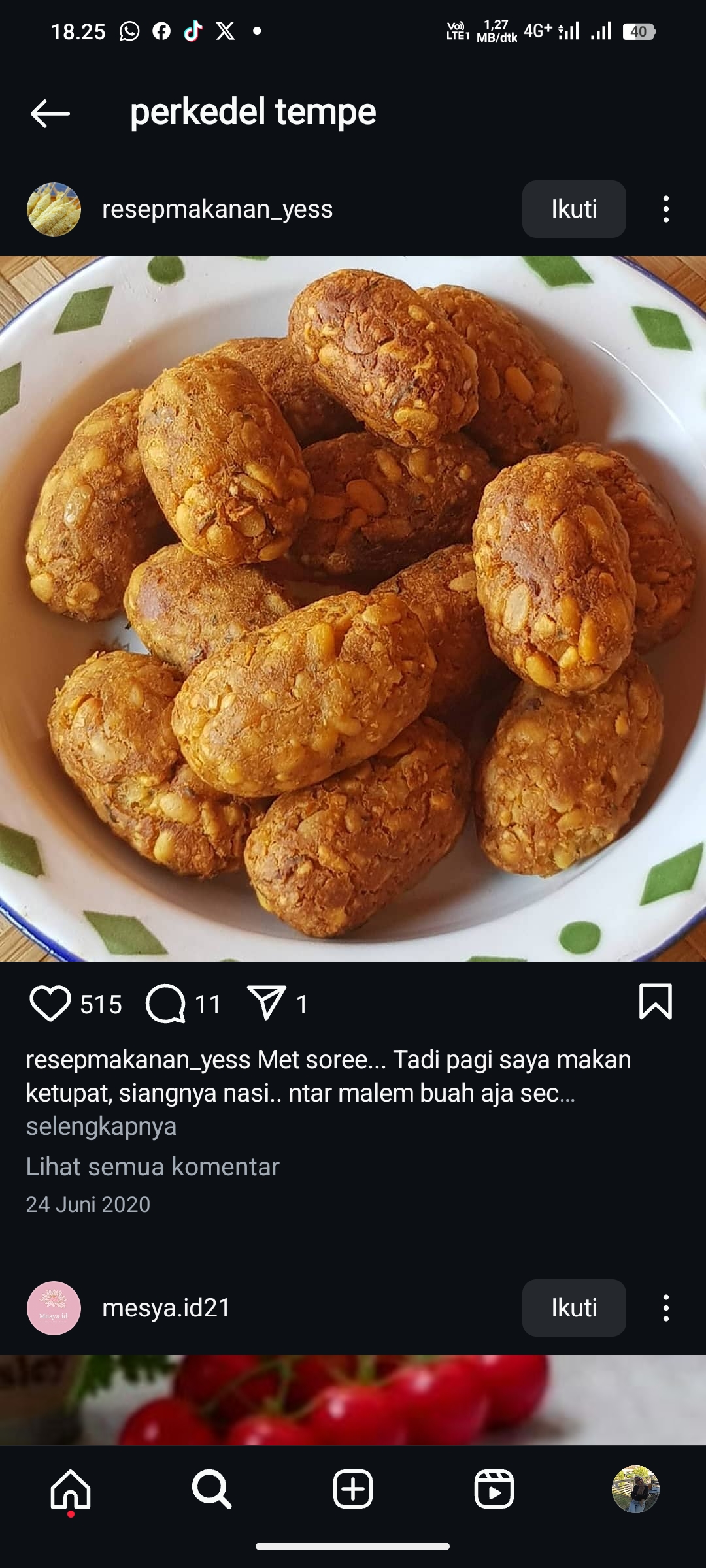 Perkedel Tempe