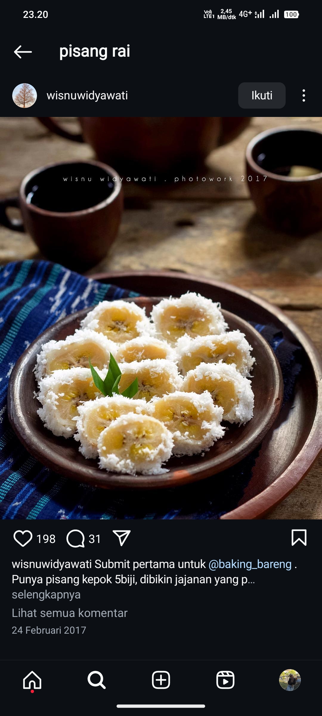 Pisang Rai, Makanan Khas Bali