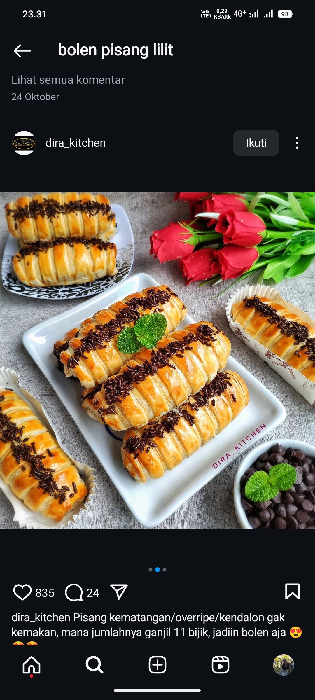 Pisang Bolen Lilit