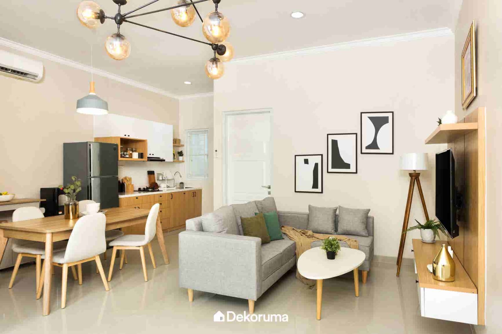 ELEGAN: Salah satu tampilan interior rumah yang bisa digunakan saat membutuhkan ruangan terlihat lebih luas.