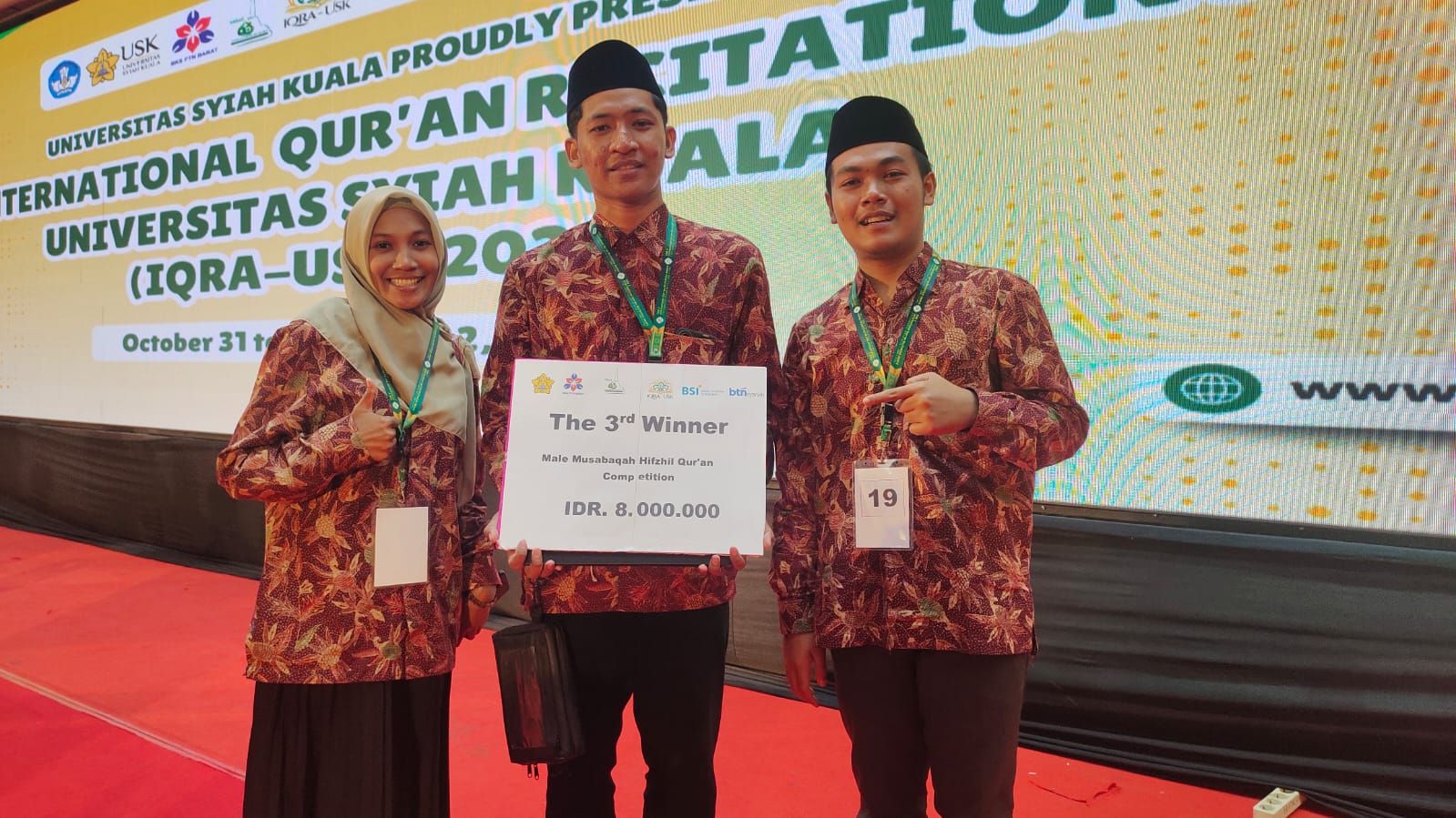 BERPRESTASI: Moh. Ilham Arifin mahasiswa UTM yang meraih juara 3 Musabaqah Hifdzil Qur&rsquo;an (MHQ) pada gelaran International Qur