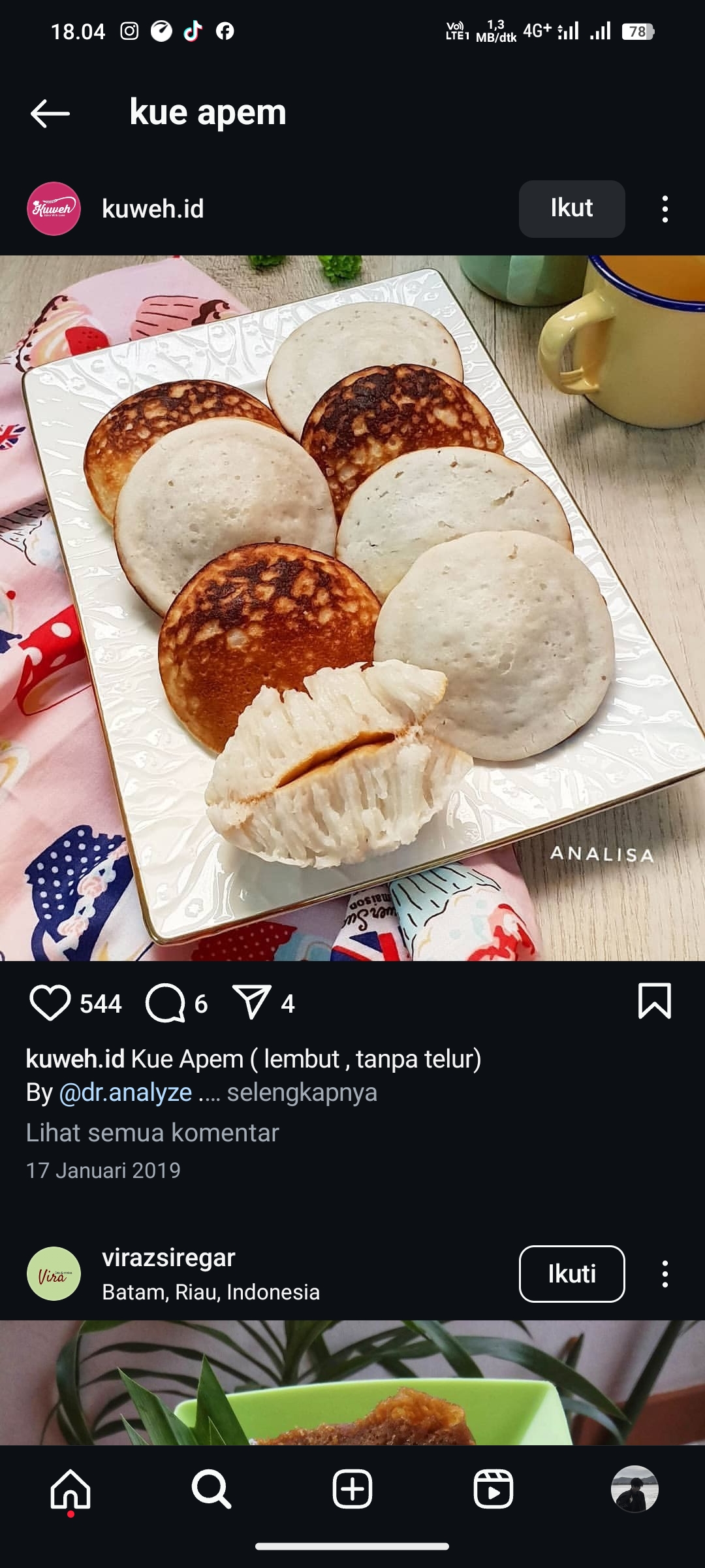 Kue Apem yang enak dan Lezat