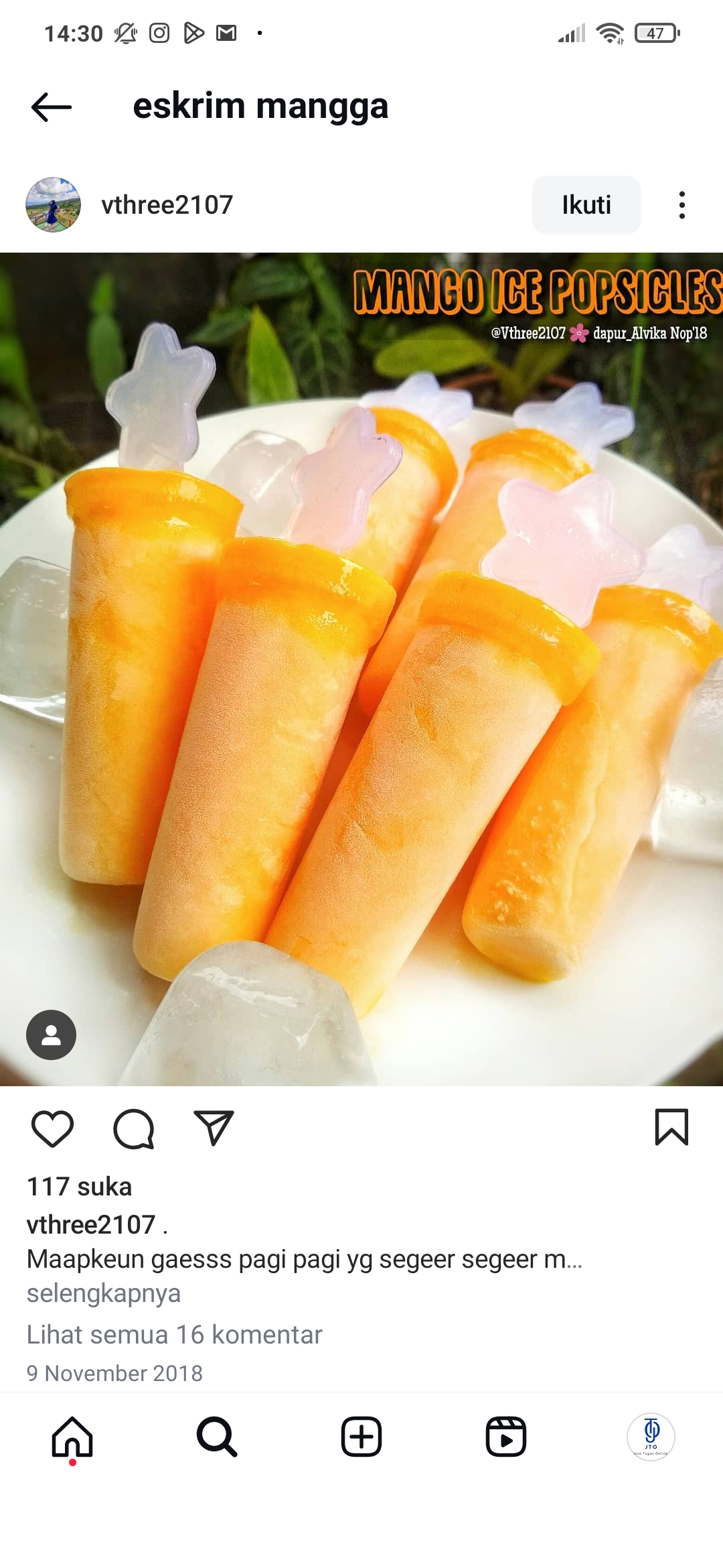 coba buat sendiri eskrim mangga
