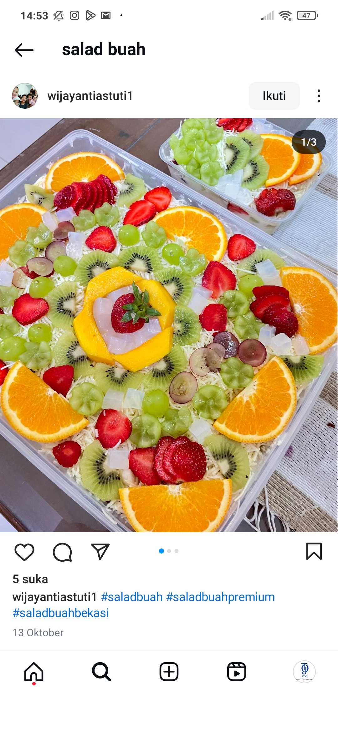 nikmati salad buah buatan sendiri bersama keluarga di rumah