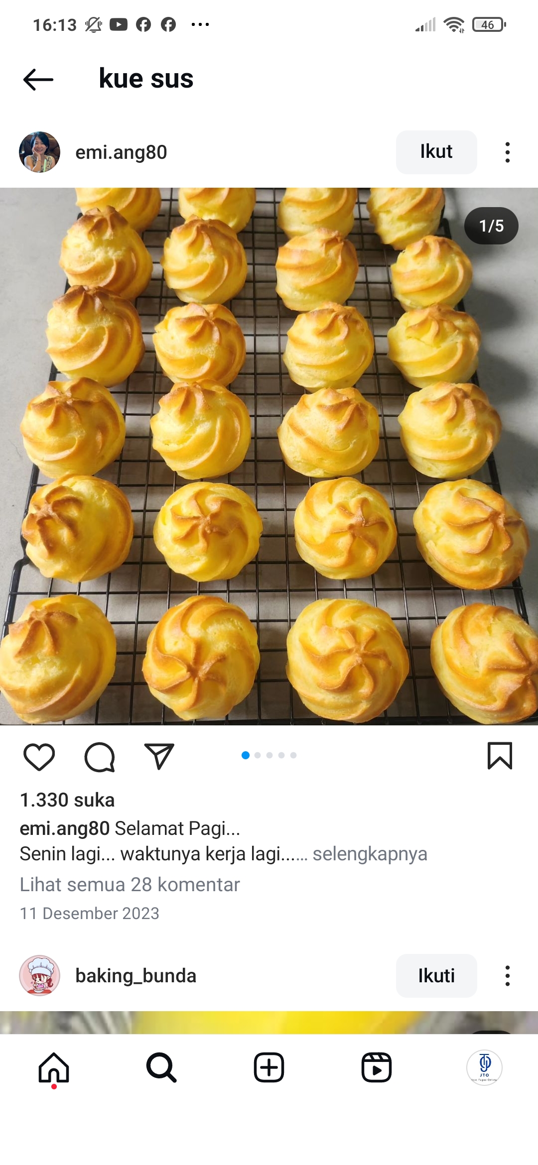 Membuat kue sus di rumah bisa kamu lakukan
