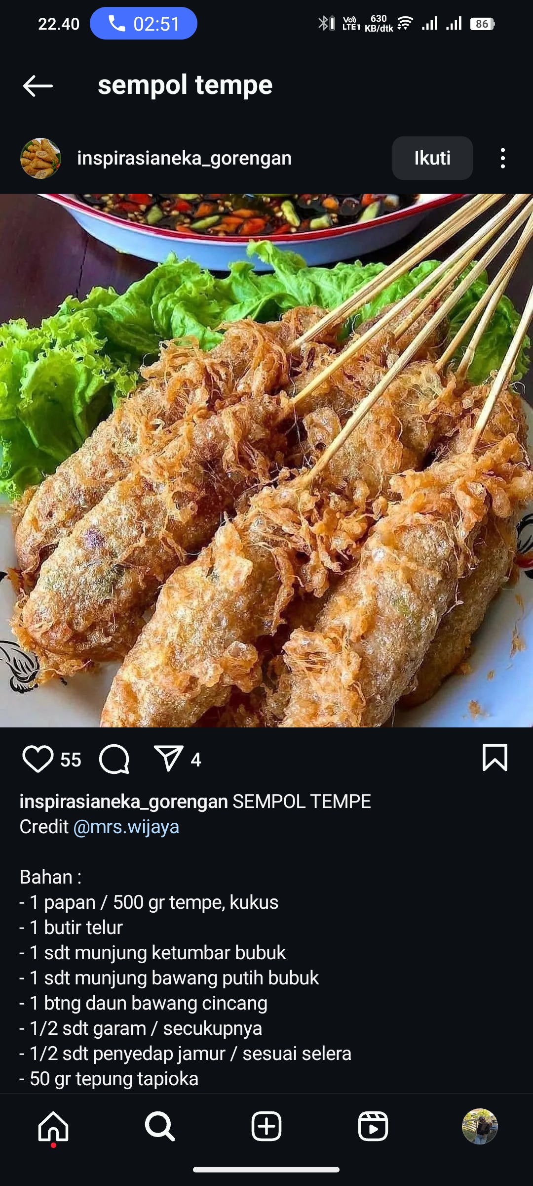 Sempol Tempe