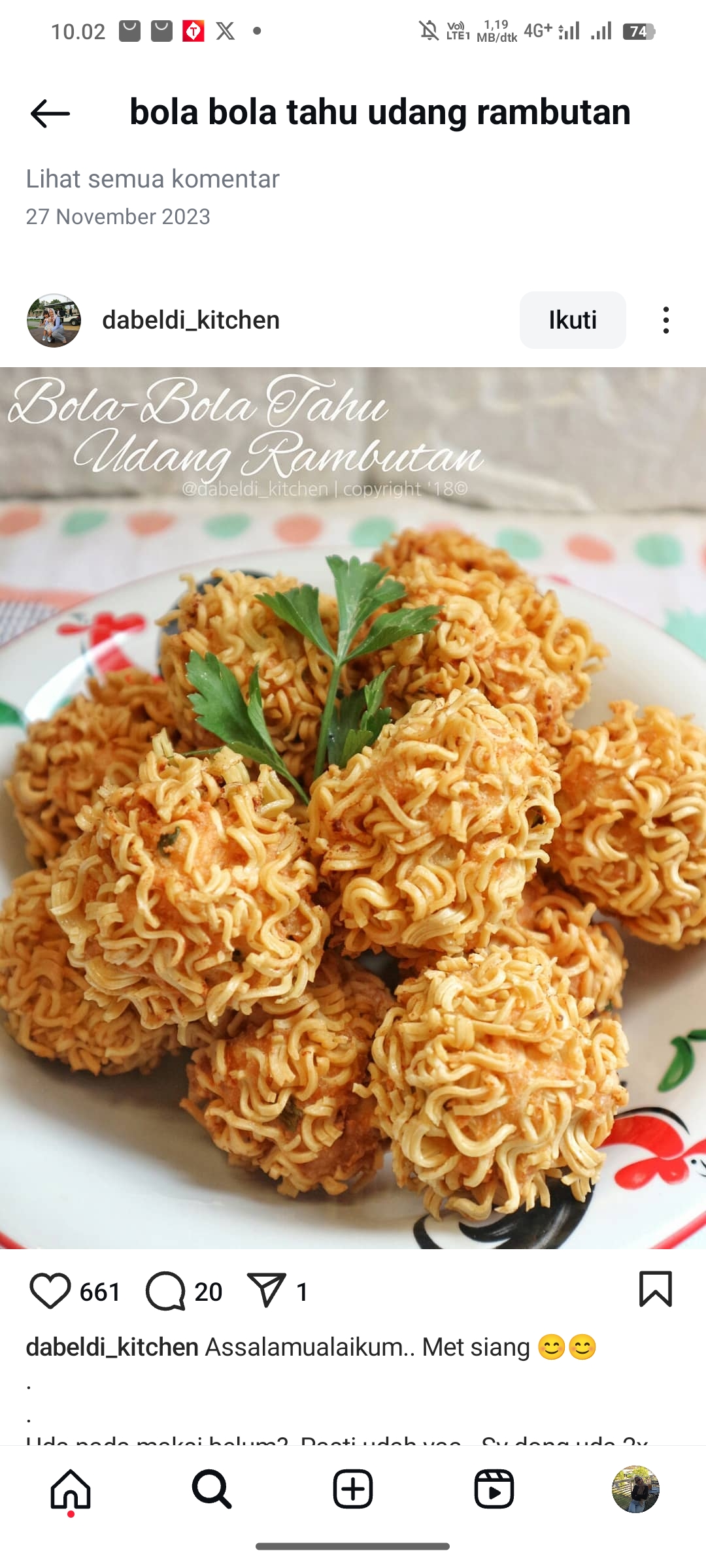 Bola-bola tahu udang rambutan