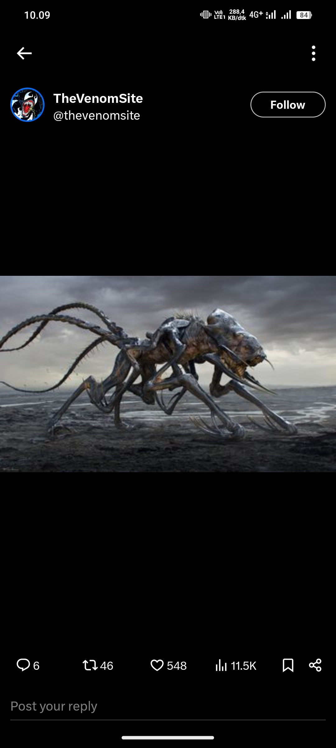 Xenophage dalam Film Venom: The Last Dance