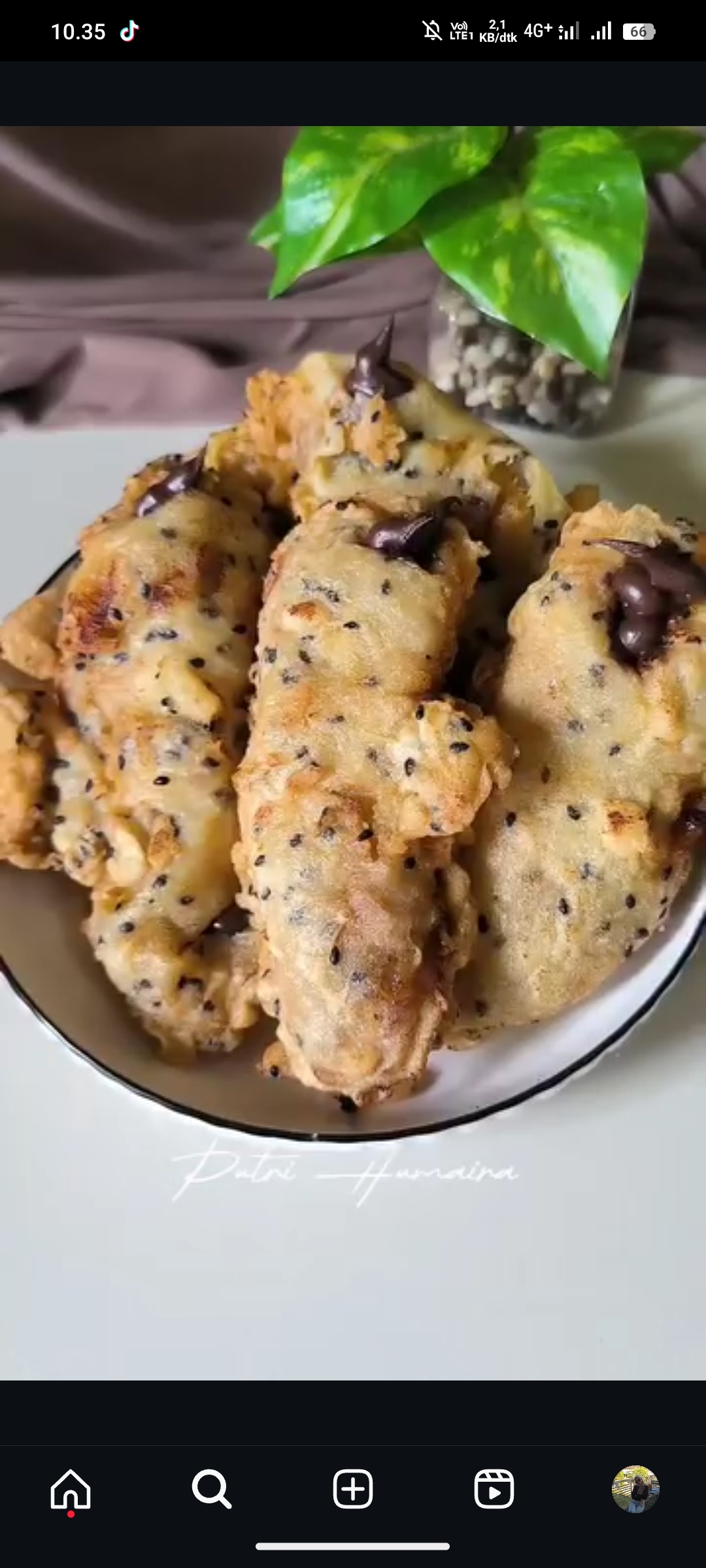 Pisang Goreng Kopong Isi Coklat
